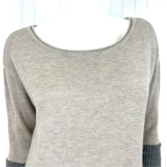Athleta Merino Extra Fine Wool Sweater Pullover Women S Long Sleeve Tan Brown - Picture 2 of 12